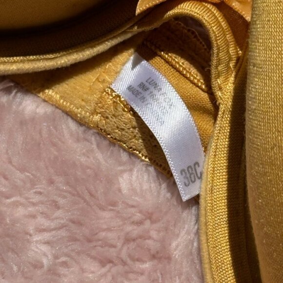 Honey Mustard Yellow Bra 38C – Padded Support | Loungewear Vibes - Picture 3 of 3